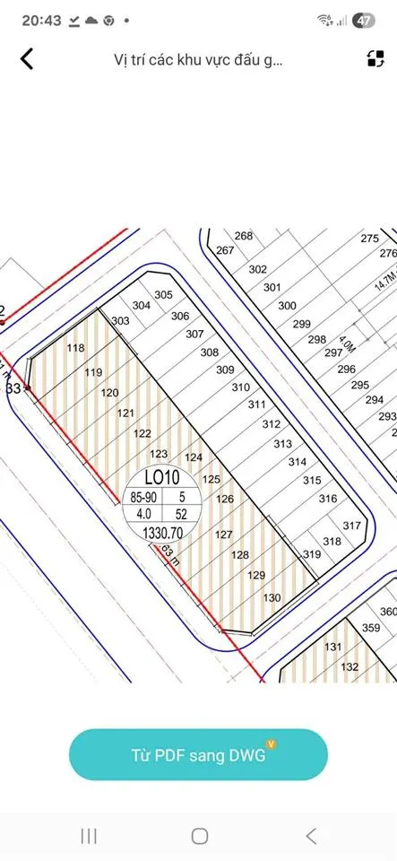 Bán đất đấu giá ..5 lô tdc đấu giá mặt đường lê quang đạo..đông khê 2 diện tích 100m ngang 5m..