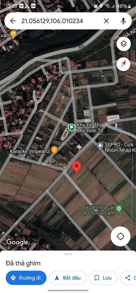 Đất đấu giá đình tổ lệ chi giáp gia lâm hà nội view vườn hoa giá cực tốt ạ