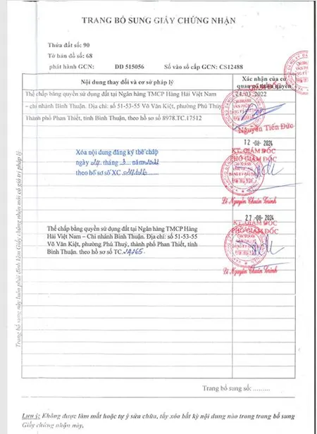Qsdđ thửa đất số 90, tbđ số 68, địa chỉ thôn 5, xã hàm đức, huyện hàm thuận bắc, tỉnh bình thuận