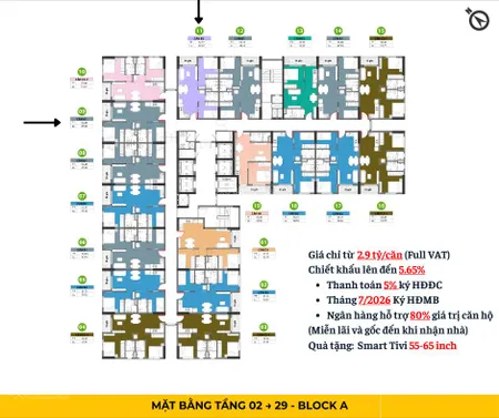 Căn hộ 2pn2wc đang có giá tốt nhất của dự án bcons center city trả trước chỉ 145 triệu