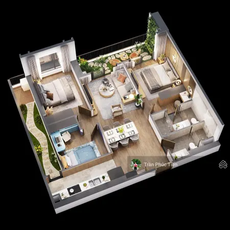 Nhượng lại căn hộ 100m2 tại the wisteria view nội khu tầng thoáng