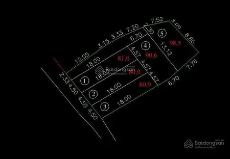 Bán lô đất trục chính thôn định cương, gia bình,gần ql17, dt 80.9m2, giá 2t550 ( giá f0 )