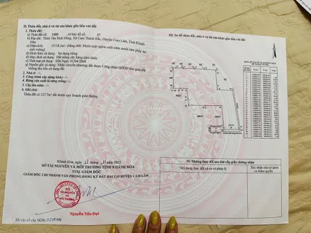 Bán đất 1ha2 đất tại xã cam thành bắc, 5,5 tỷ, huyện cam lâm, khánh hòa
