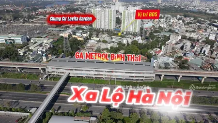 Đất góc 2 mặt 12x27m 316m2 đối diện lavita garden, cách ga metro bình thái 100m xây hầm 6 tầng