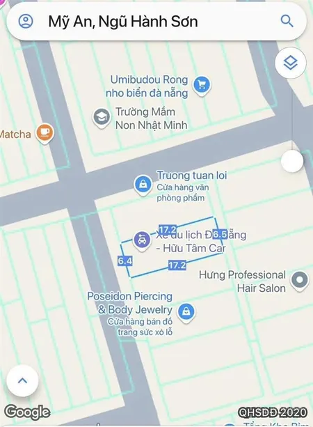 Bán lô đất đường nhánh trục nguyễn văn thoại, đường trải nhựa 6m, dt 110m2 ngang 6,4m nở hậu