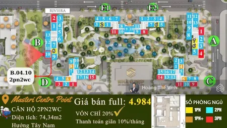Chính chủ cắt lỗ căn 2pn2wc 100tr giá chỉ còn 4,88 tỷ ngay để giữ căn tốt