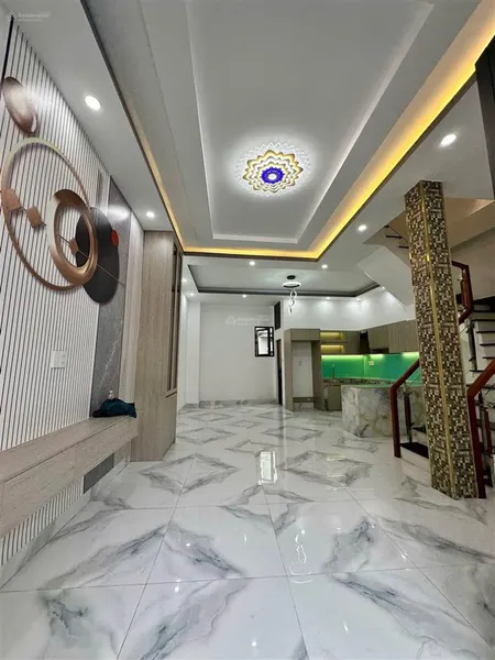 Nhà bán 3 tầng+st xây mới 100% 5 x 9( nở hậu 6m)50m24 pn,5 wc hẻm xe gác đường mạc vân p13q8 cu