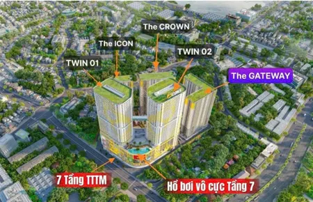 Duy nhất 1 suất lô góc ngoại giao 59m2 2pn 2wc chỉ 130tr vay 7080% giá trị mua f0