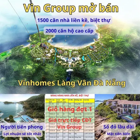 Vinhomes hải vân bay vin làng vân đà nẵng . biệt thự , shophouse , nhà liền kề ngay biển đn .