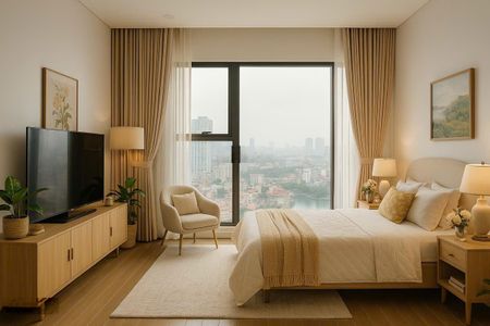 Cho thuê CH Hoàng Thành Pearl - Nguyễn Văn Giáp 109m2 3PN 2VS full đồ đẹp giá 20tr/th 0565313555