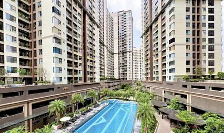 Hot ! cần bán căn hộ akari city view hồ bơi tầng 3 sân vườn siêu đẹp 81m2 chỉ với 4,85tỷ sổ hồng