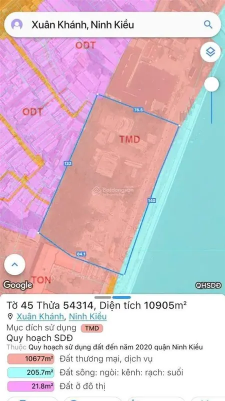 Quỹ đất 1.1ha ptda resort hotel mt sông 140m xuân khánh, ninh kiều, cần thơ