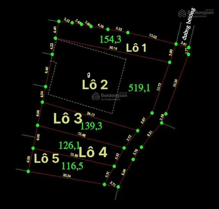 Bán đất hẻm hà huy tập, diên khánh, khánh hoà. dt 133.2m2. sổ hồng. giá 10tr/m2. 0931 183 ***