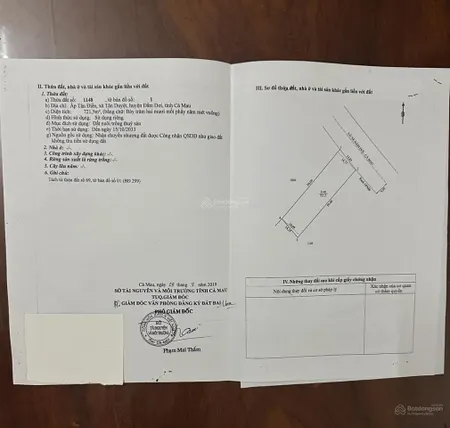 Bán đất tại đường 30/4, đầm dơi, cà mau, giá ưu đãi 4,8 tỷ, 721,5 m2