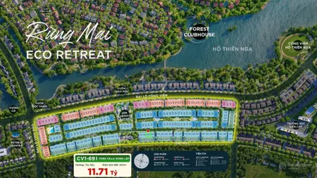 Biệt thự song lập eco retreat phân khu mùa lễ hội dt 180m2 giá chỉ 11,7 tỷ giá gốc cđt 0937 832 ***