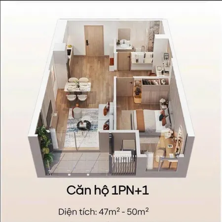 Duy nhất 1 căn 1pn + 1 55m2 view sông, view ocean park 2, view pháo hoa giá 2,7 tỷ