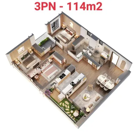 Bán gấp căn 3pn góc 114m2, giá 7,2 tỷ, mình cần mua bán nhanh