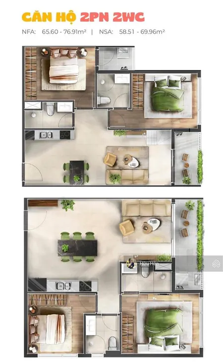 La pura ql13 căn đẹp 76m² | 2pn 2wc | giá tốt, ở là mê