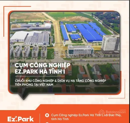 Đất ccn đức thọ kcn ez. park hà tĩnh i giá 1,42 triệu/m² dt 39.78ha tách lô từ 0.45 ha (4.500 m2)