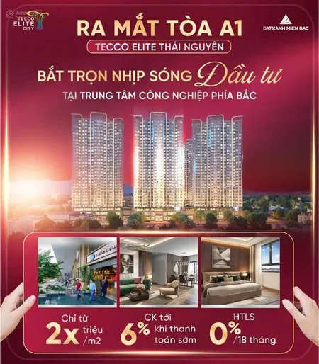 Bán căn hộ 2pn, 2wc tại tecco elite city, 2,2 tỷ, 68,03 m2, đẹp nhiều tiện ích cao cấp!