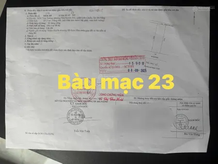 Bán đất mt đường bàu mạc 23 đà nẵng