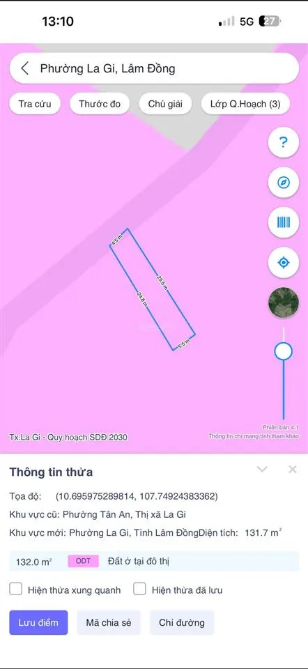 5x25(126m2) full thổ, hẻm hoàng diệu, trung tâm lagi, giá chỉ 700 triệu cực rẻ