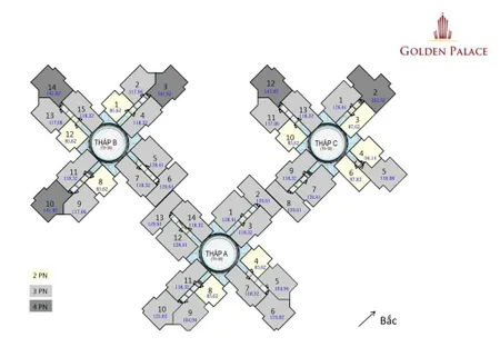 Chính chủ cần bán căn hộ 4 phòng ngủ tại golden palace 141.92m2 giá bán 80 triệu/m2 0867 672 ***