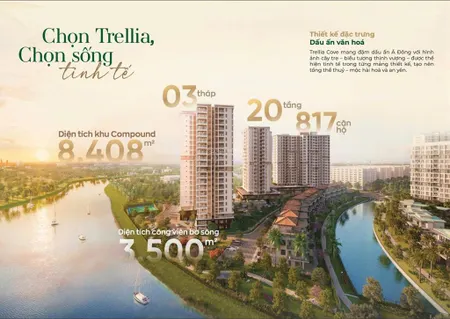 Trellia covebán căn góc2pn 2wc mua trực tiếp cđt, vay 70%,ck đến 14%, htls 27 tháng