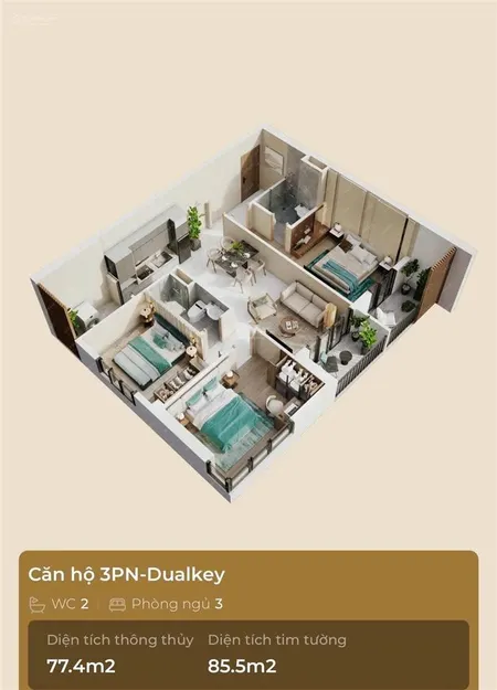 Giỏ hàng đợt 1 3pn dualkey giá tốt nhất vừa ở vừa cho thuê 0908 606 ***
