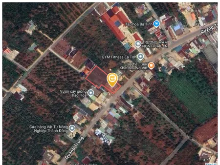 Bán đất 1896m² có sẵn 200m² thổ cư ngang 20.6m giá 17.5 tỷ tại Đường Quang Trung Xã Dliê Ya