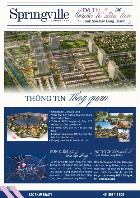 Căn hộ spring ville nhơn trạch cơ hội an cư & đầu tư đón sóng sân bay long thành