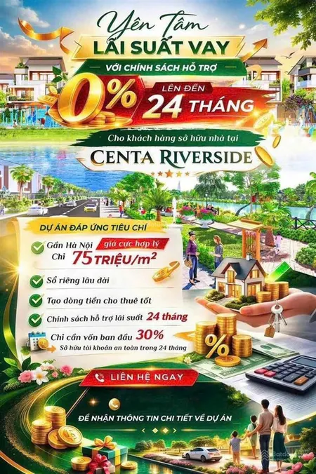 Sát hà nội 50m hưởng lợi từ đại đô thị sun group 200ha giá mềm bất ngờ. centa riverside