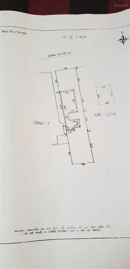 Bán lô đất 405m2, rộng 9,5m, giá 129triệu/m2 mặt tiền nguyễn du trung tâm hải châu, đà nẵng