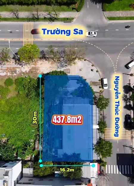 Bán lô đất biển 2 mặt tiền trường sa nguyễn thức đường, p. ngũ hành sơn, đà nẵng
