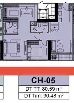 Ngoại giao gửi bán 1 căn duy nhất 2pn+ 81m2 ban công chính nam, trả thẳng 13 tỷ, sổ lâu dài