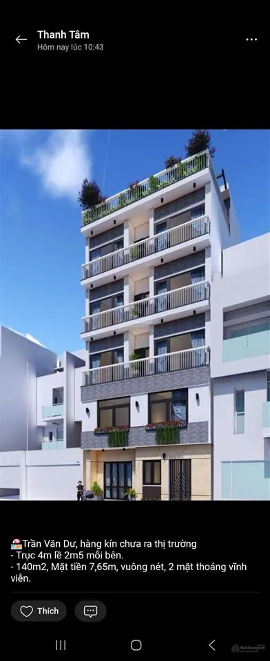 Bán nhà trần văn dư ô tô đỗ cửa 140m2, mt 7m7, xây căn hộ quá ngon đi bộ tắm biển