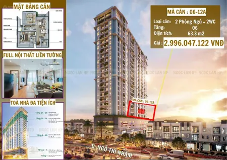 3 tỷ 2pn hướng biển ngô thì nhậm, liên chiểu sắp bàn giao full nội thất liền tường