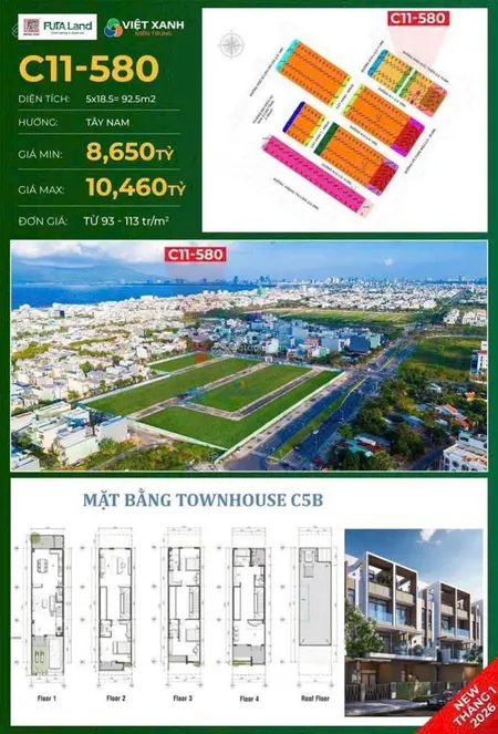 Hiếm! nhà phố 4 tầng cách biển 700m dòng tiền thuê 500 triệu/năm