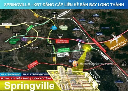 Nhà phố 2 mặt tiền dự án spring ville nhơn trạch đồng nai cđt gamuda land ký hđmb 10%