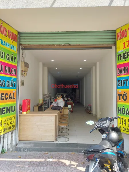 Cho thuê nhà 295m2 - mặt tiền đường Lý Thái Tổ, Quận 3 - Lề đường rộng