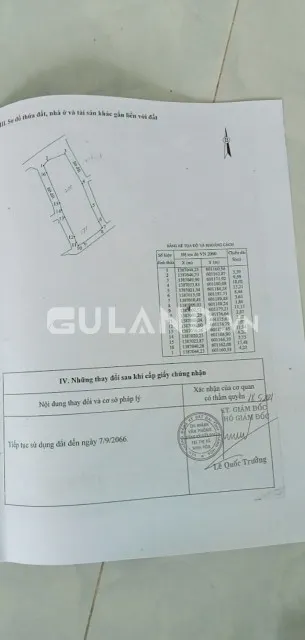 Đất ruộng quy thổ 44 m mặt tiền dt7 chủ đất