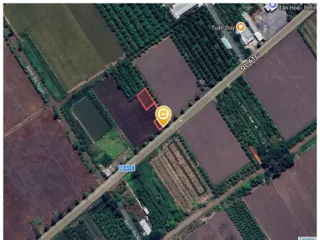 Bán đất 3400m² có sẵn 600m² thổ cư ngang 31m giá 6.6 tỷ tại Đường Quốc Lộ 61C Xã Tân Hòa