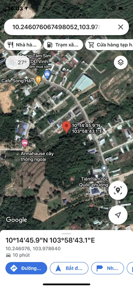Bán  đất nông nghiệp 138.5m² , giá 1.55 tỷ tại đường cây thông ngoài, Xã Cửa Dương, Thành phố Phú Quốc, Kiên Giang