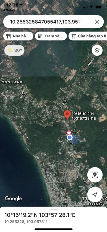 Bán  đất nông nghiệp 124m² , giá 1.15 tỷ tại đường Gành Gió, Xã Cửa Dương, Thành phố Phú Quốc, Kiên Giang