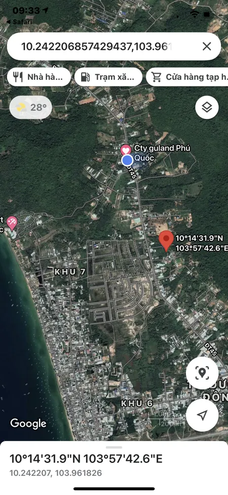 Bán bán  đất thổ cư 9395.6m² , giá 375.8 tỷ tại đường Dương Đông Cửa Cạn, Thị trấn Dương Đông, Thành phố Phú Quốc, Kiên Giang