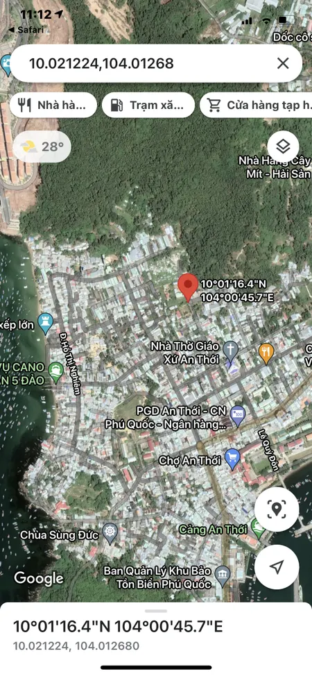 Bán  đất nông nghiệp 744.5m² , giá 12.675 tỷ tại đường khu phố 5, Thị trấn An Thới, Thành phố Phú Quốc, Kiên Giang