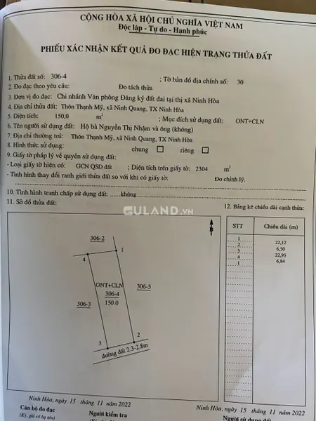 159. 150m 6.5 m x22  2 mặt tiền giá 550 tr