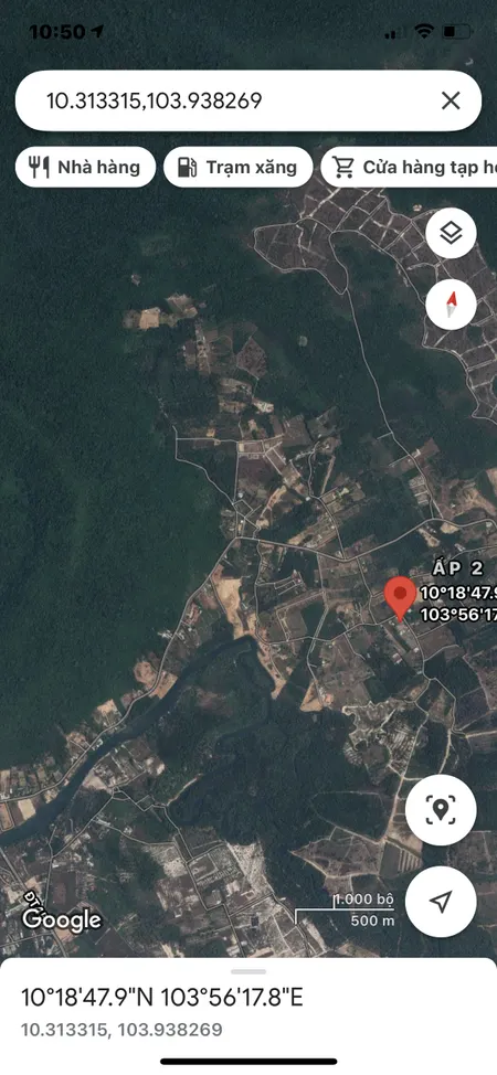Bán  đất thương mại dịch vụ 1000m² , giá 4 tỷ tại đường ấp 2, Xã Cửa Cạn, Thành phố Phú Quốc, Kiên Giang