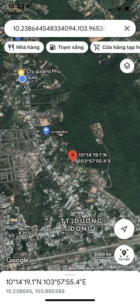 Bán  đất nông nghiệp 104.3m² , giá 1.9 tỷ tại đường khu phố 10, Thị trấn Dương Đông, Thành phố Phú Quốc, Kiên Giang