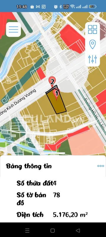 Bán 5.000 m2 Đất MT kinh dương vương giá  P An lạc. Bình tân
